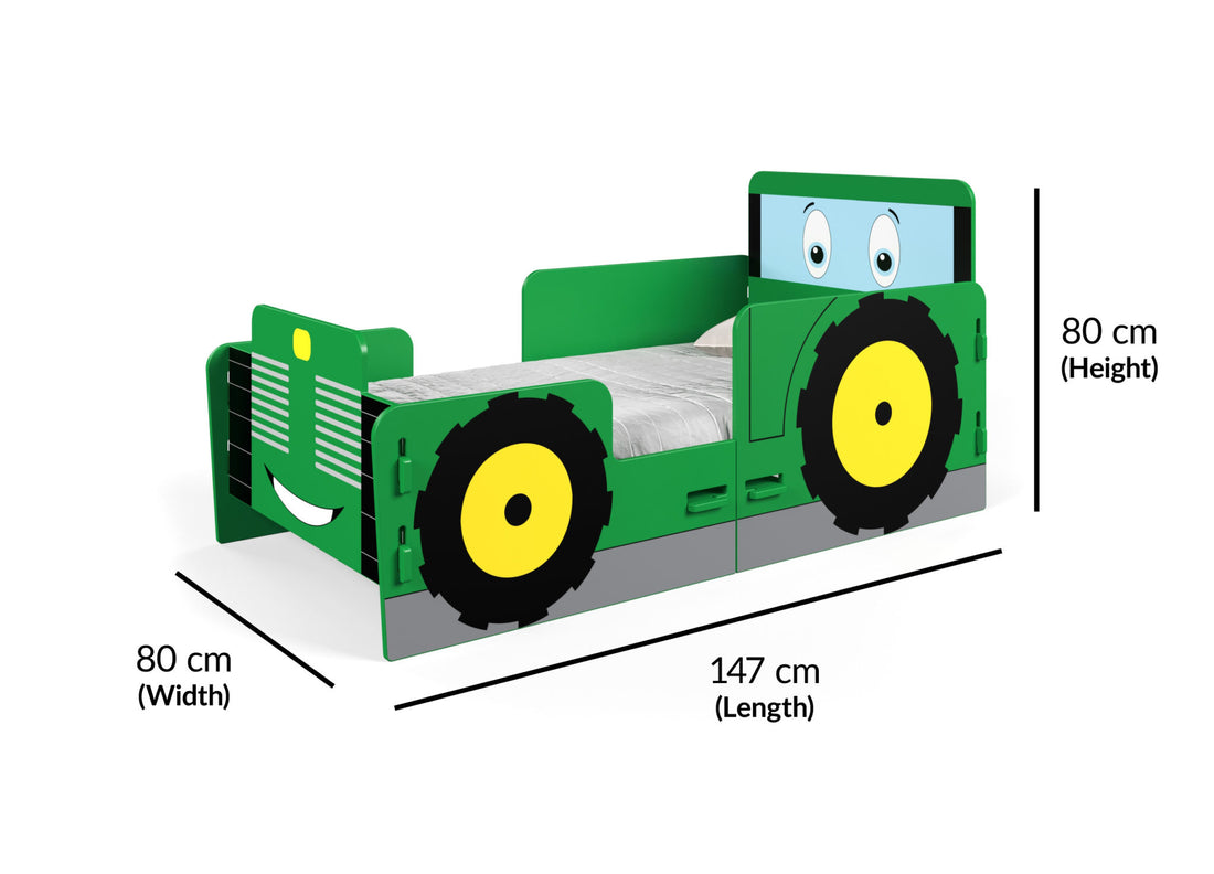 Tractor Junior Bed for Kids - Kidsaw dimensions